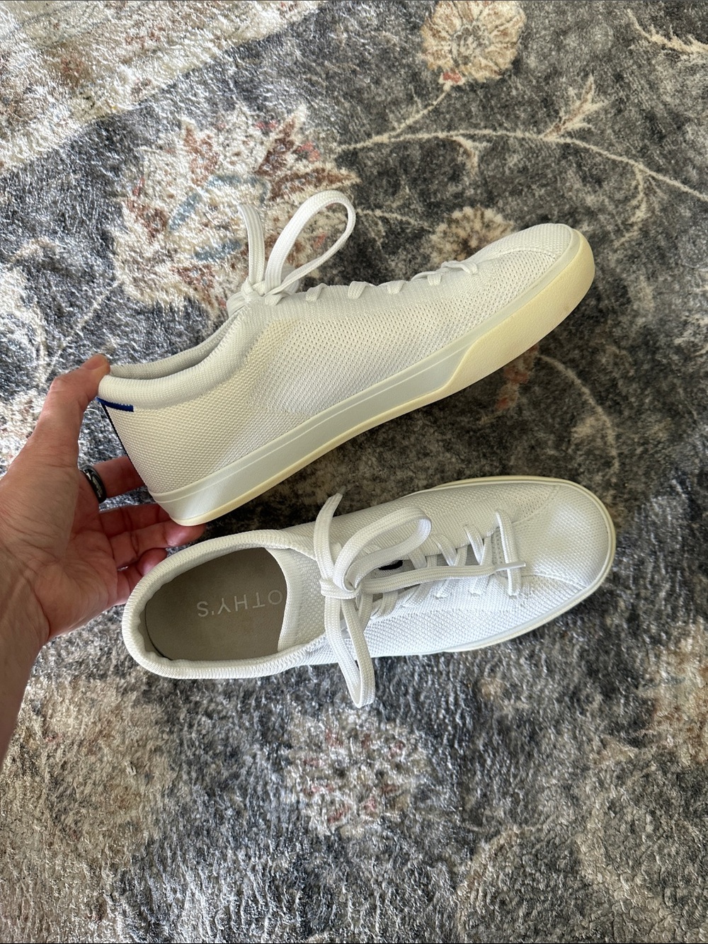 Rothy's White Lace-up Sneakers